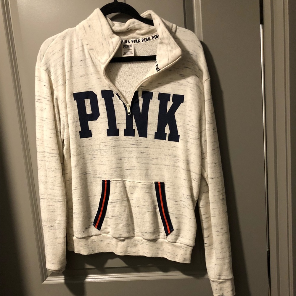 PINK half zip sweater